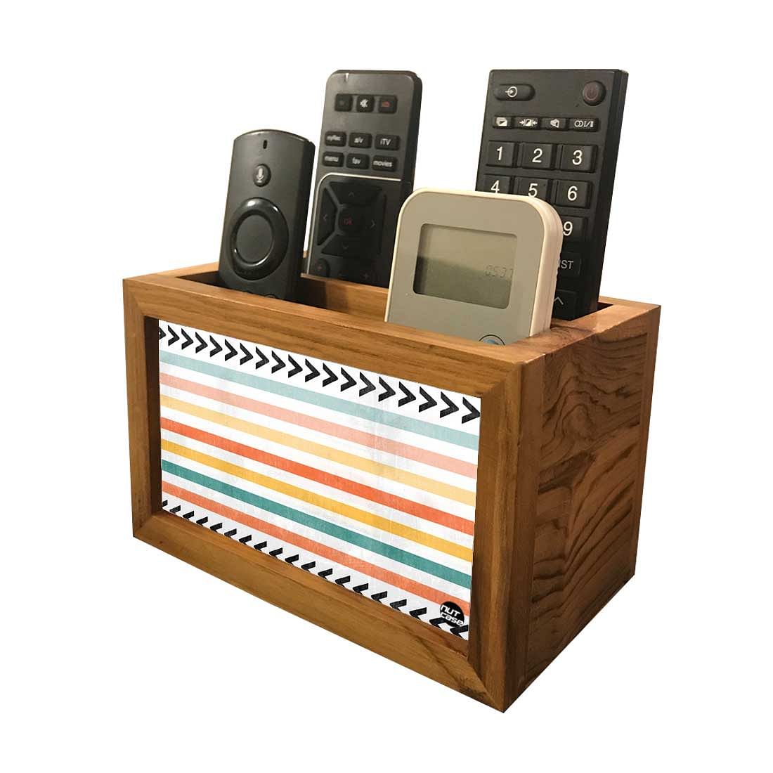 Remote Control Stand Holder Organizer For TV / AC Remotes - Vintage Lines - Image 4