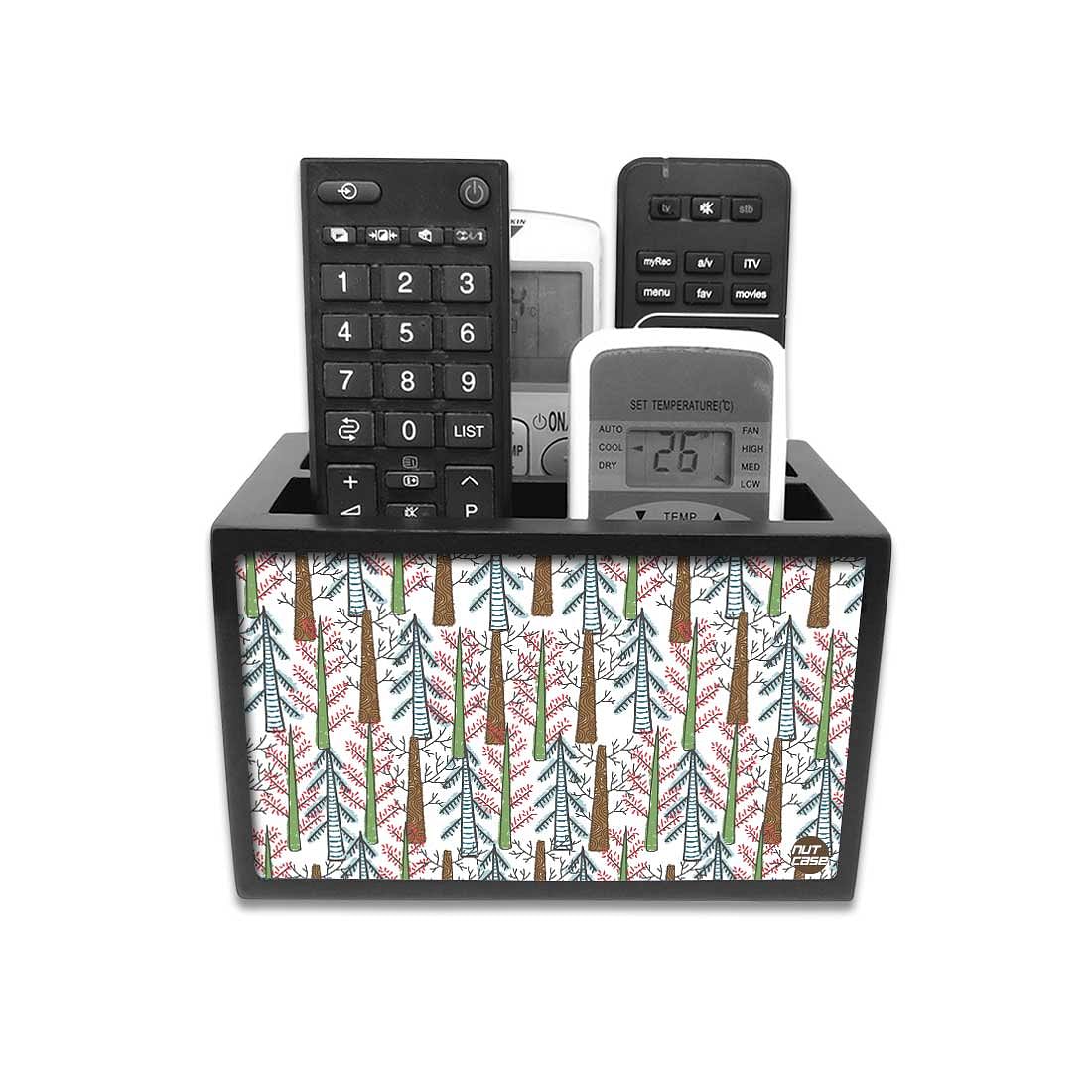 Wooden Tv Remote Control Holder for Home - Autumn Woods - Image 3