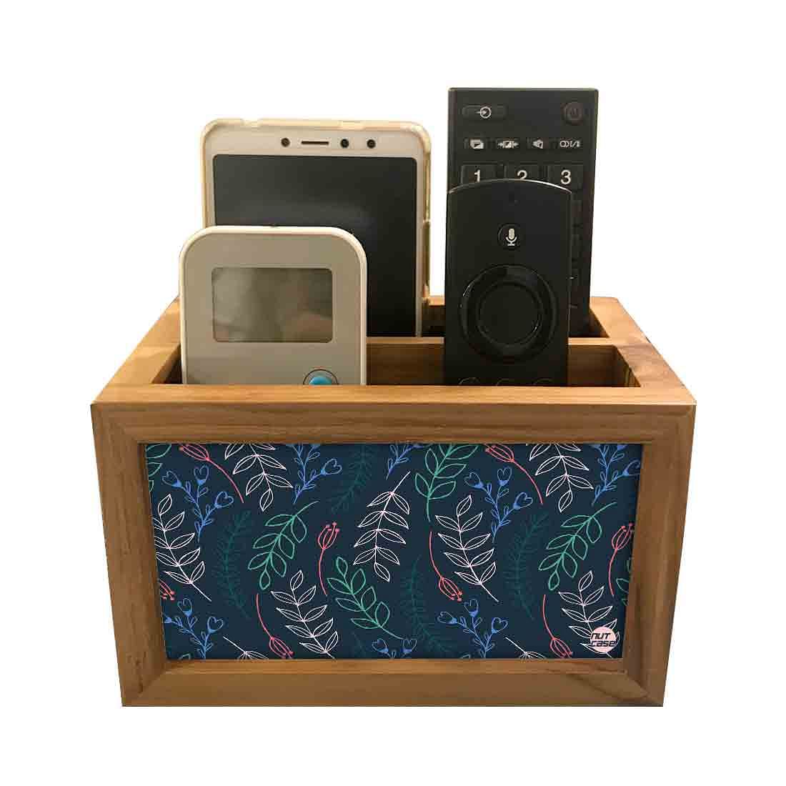 Beautiful Tv Remote Holder Organizer - Leaves And Branches - Blue - Image 3