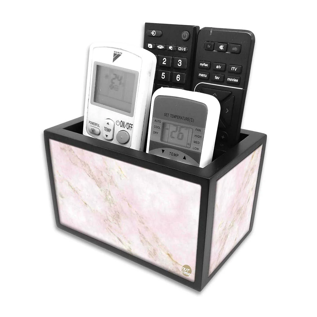 Beautiful Remote Control Holder For TV / AC Remotes -  Marble Pink - Image 4