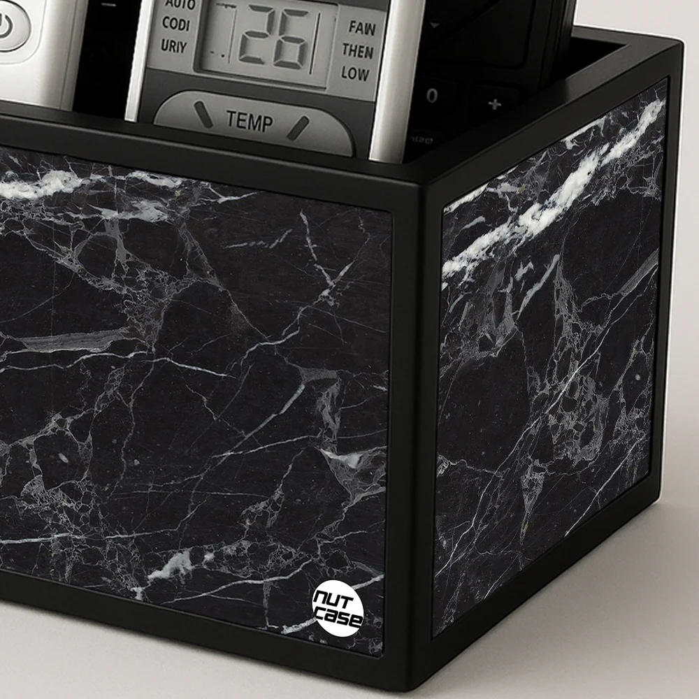 Black Remote Control Holder For TV / AC Remotes - Marble Black - Image 5