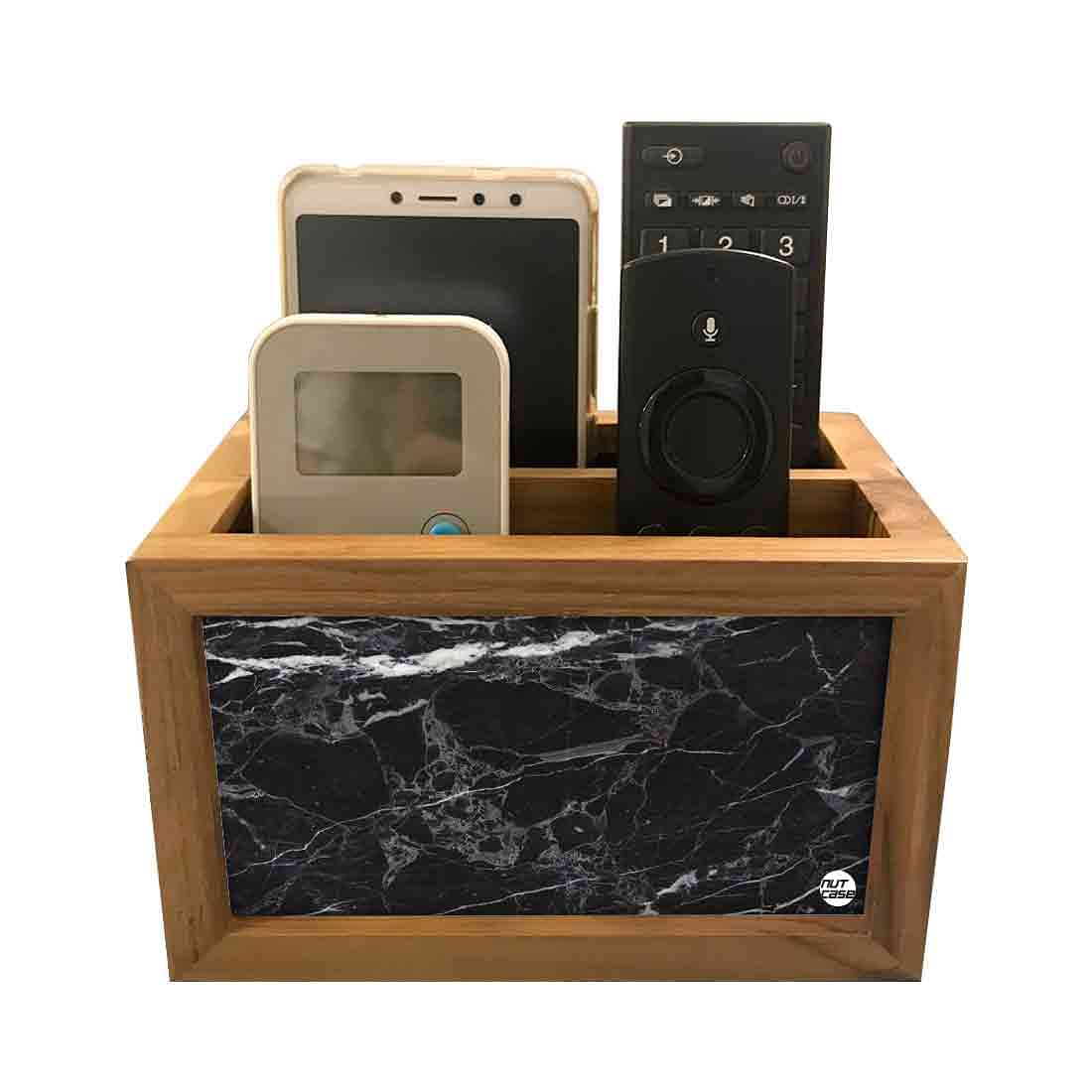 Black Remote Control Holder For TV / AC Remotes - Marble Black - Image 8