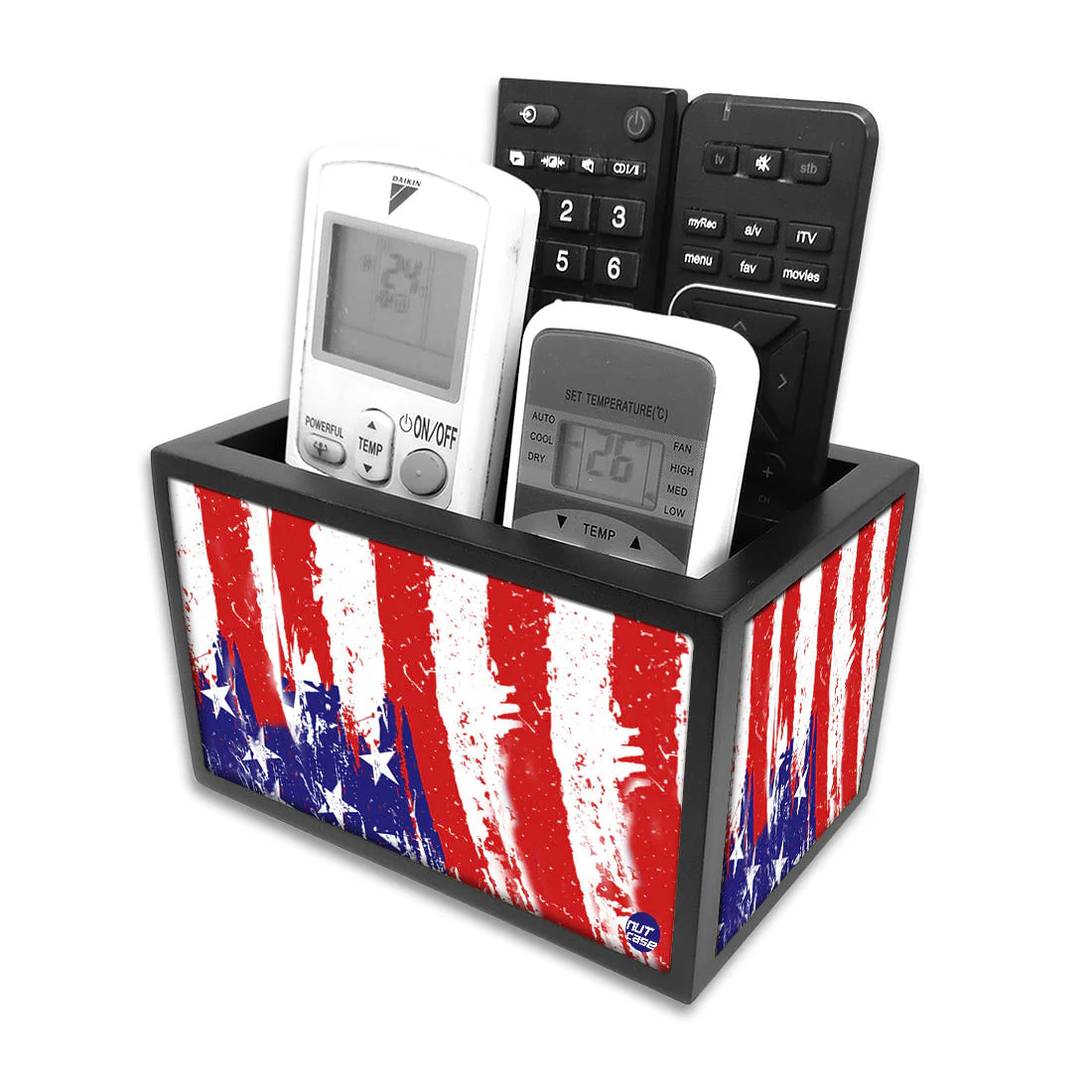 Designer Modern Remote Control stand For TV / AC Remotes - US Flag - Image 3