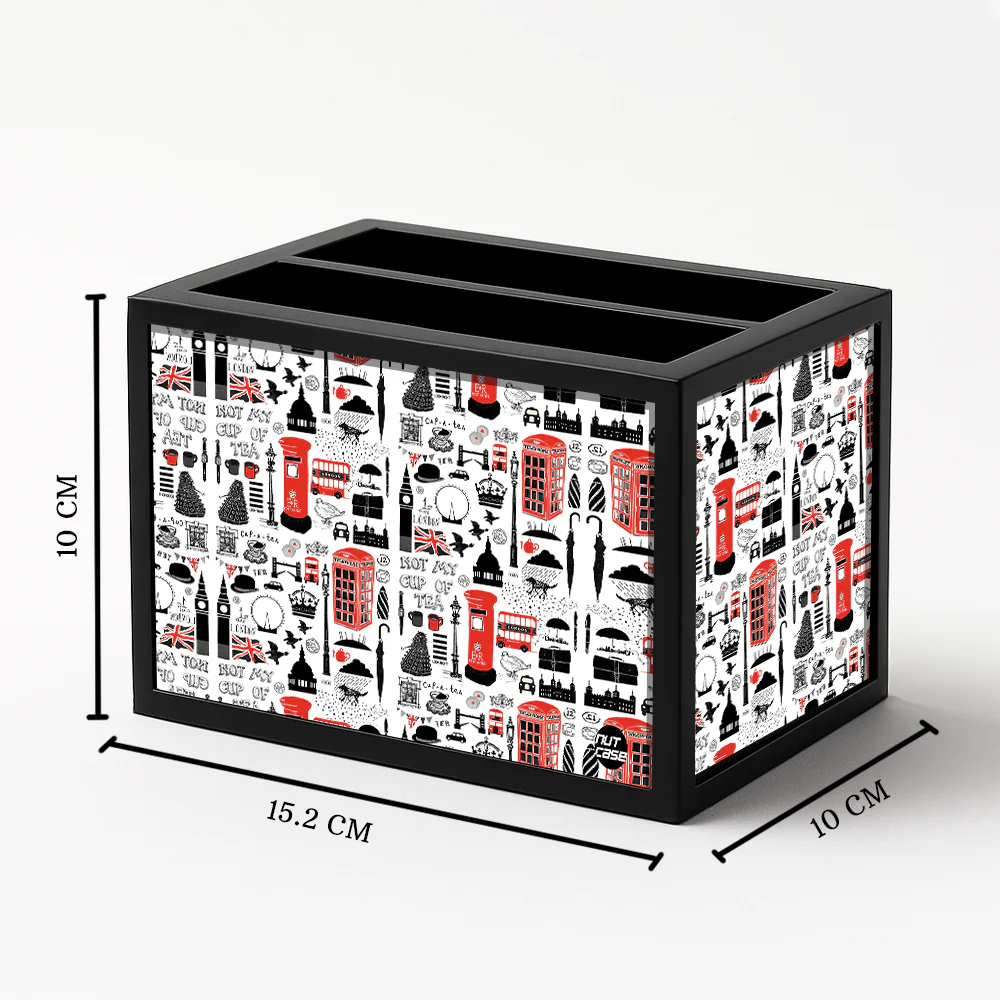Beautiful Remote Control Holder Organizer For TV / AC Remotes - London Travel - Image 4