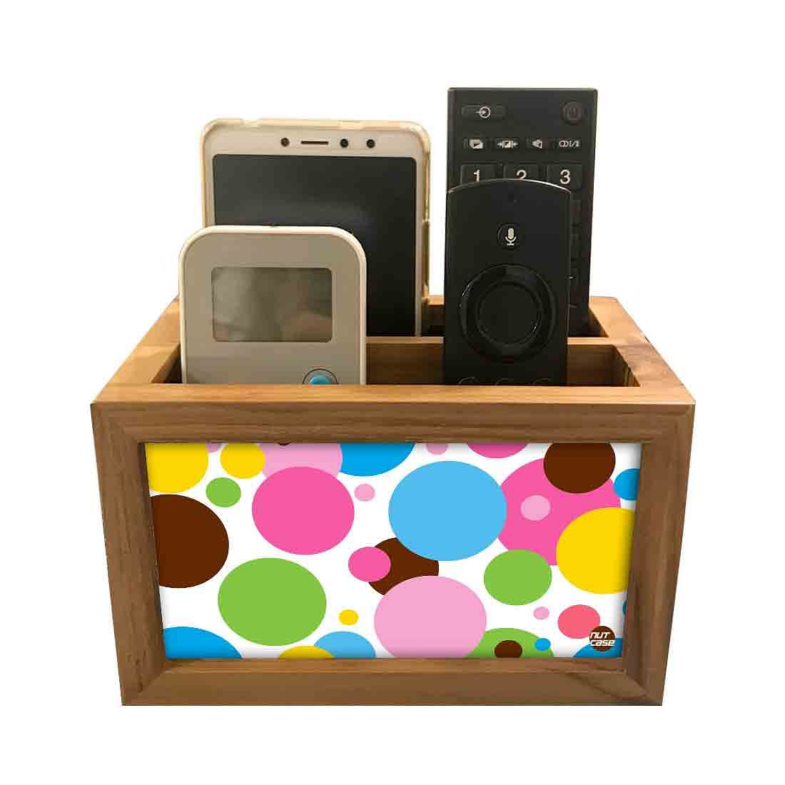 Remote Control Stand Holder Organizer For TV / AC Remotes - Colorful Dots - Image 3