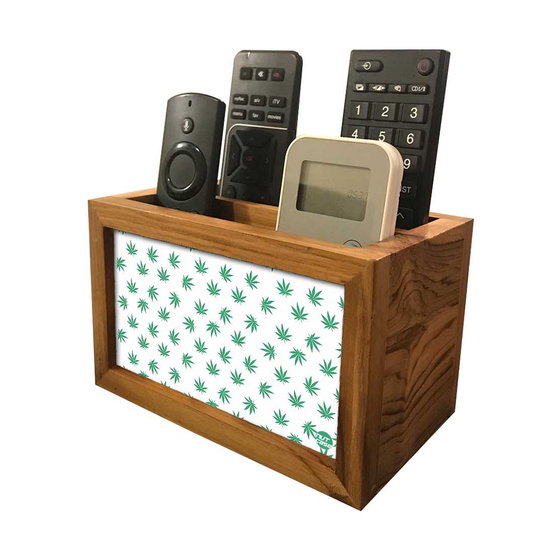 Remote Control Stand Holder Organizer For TV / AC Remotes - Happy Leaves