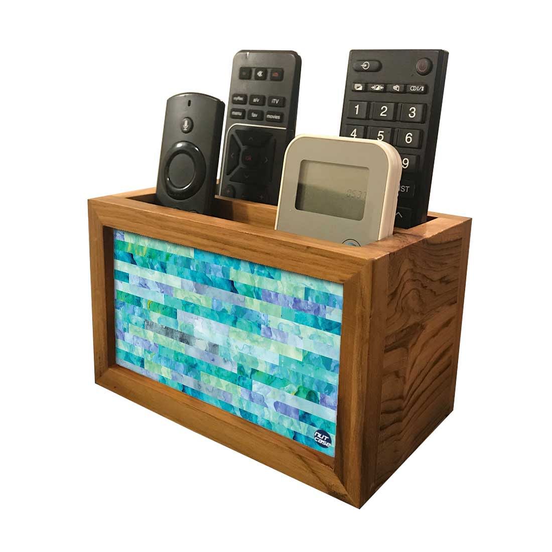 Remote Control Stand Holder Organizer For TV / AC Remotes - Marble Blue