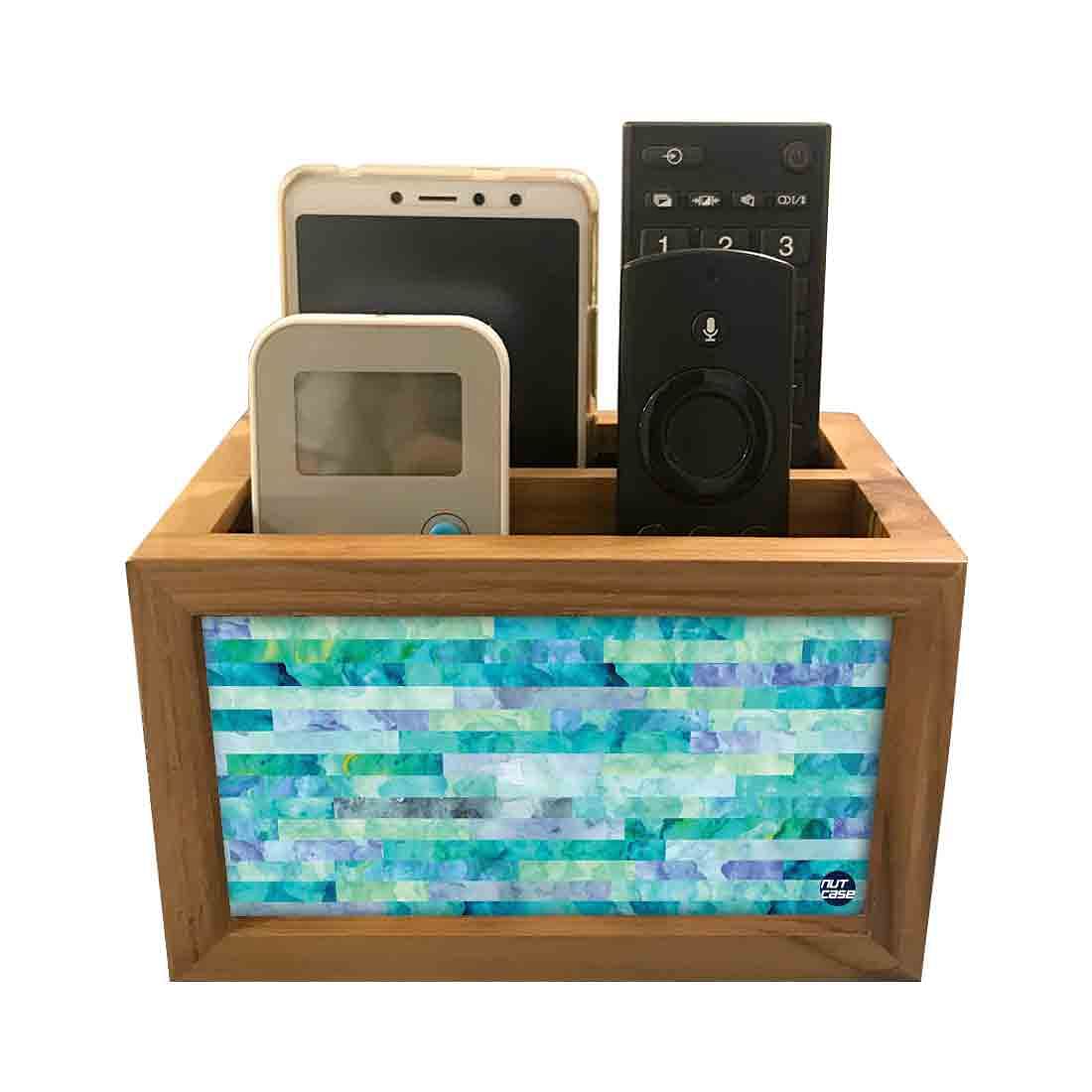 Remote Control Stand Holder Organizer For TV / AC Remotes - Marble Blue - Image 3