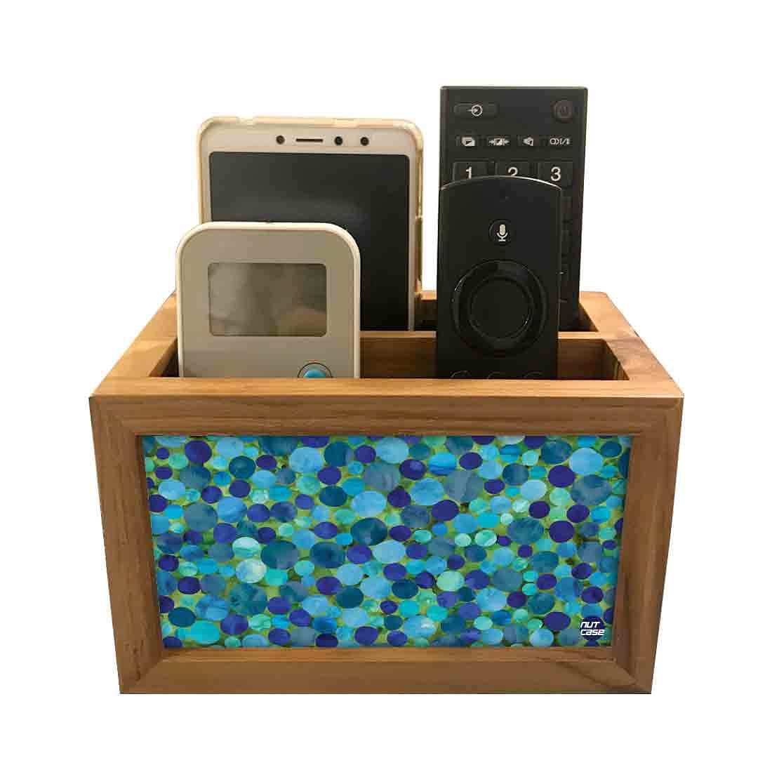 Remote Control Stand Holder Organizer For TV / AC Remotes -  Cool Prints Blue - Image 2