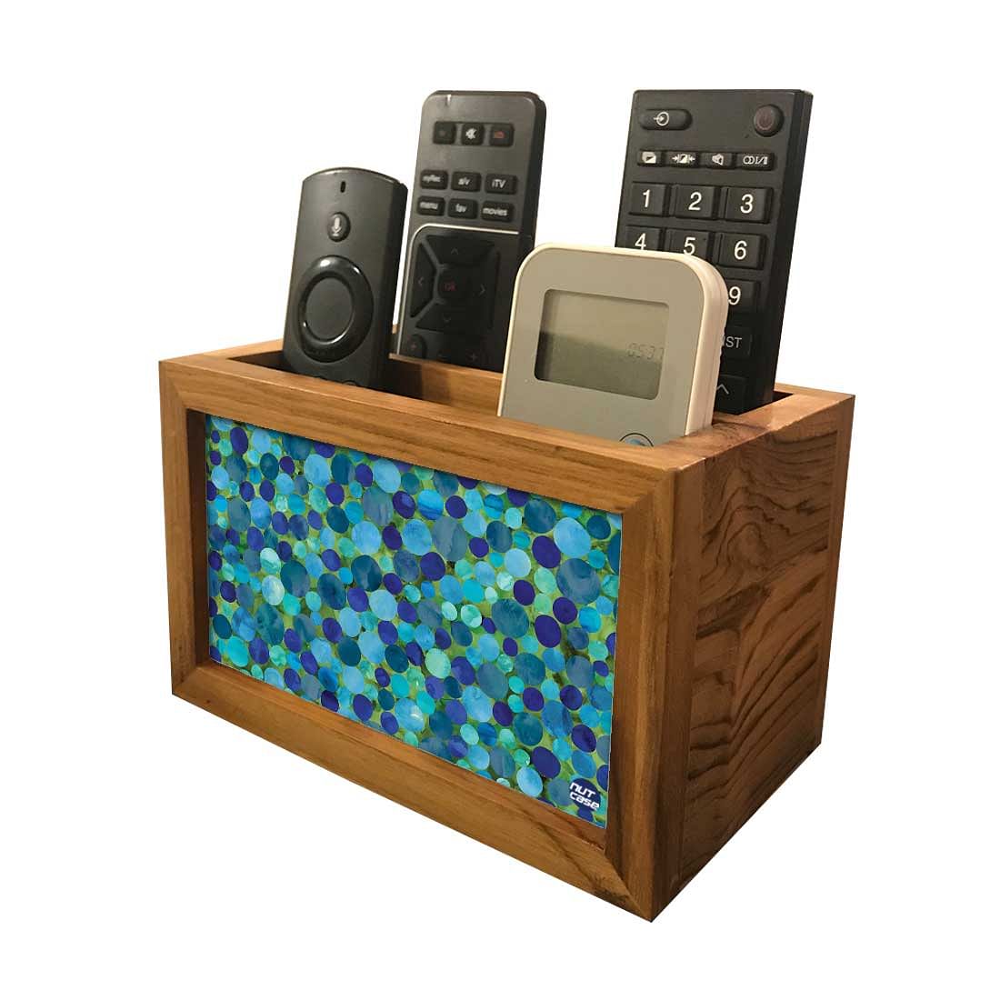Remote Control Stand Holder Organizer For TV / AC Remotes -  Cool Prints Blue - Image 4