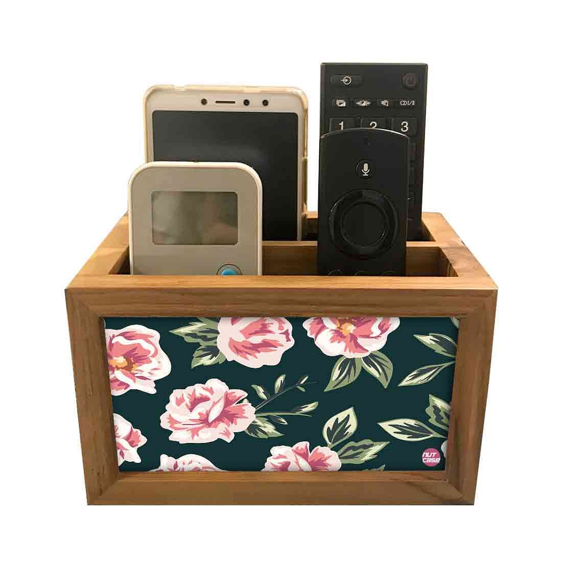 Floral Remote Control Stand For TV / AC Remotes - Vintage Pink Rose - Image 2