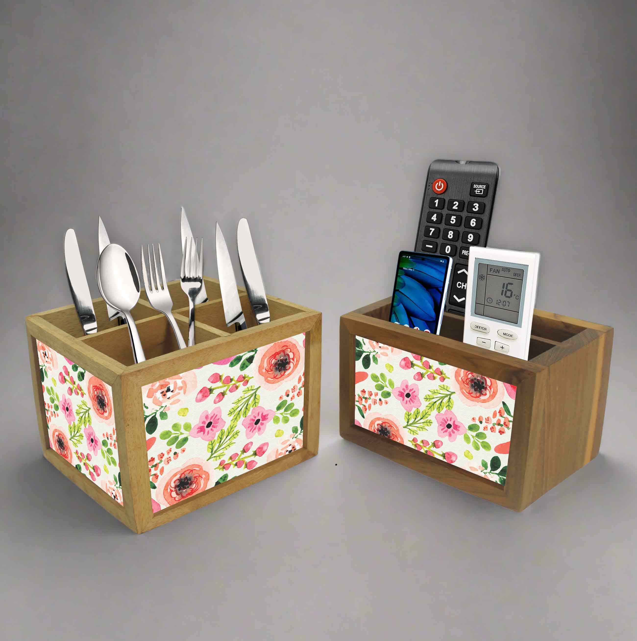 Designer Floral Remote Control Stand For TV / AC Remotes - Baby Flowers - Image 2