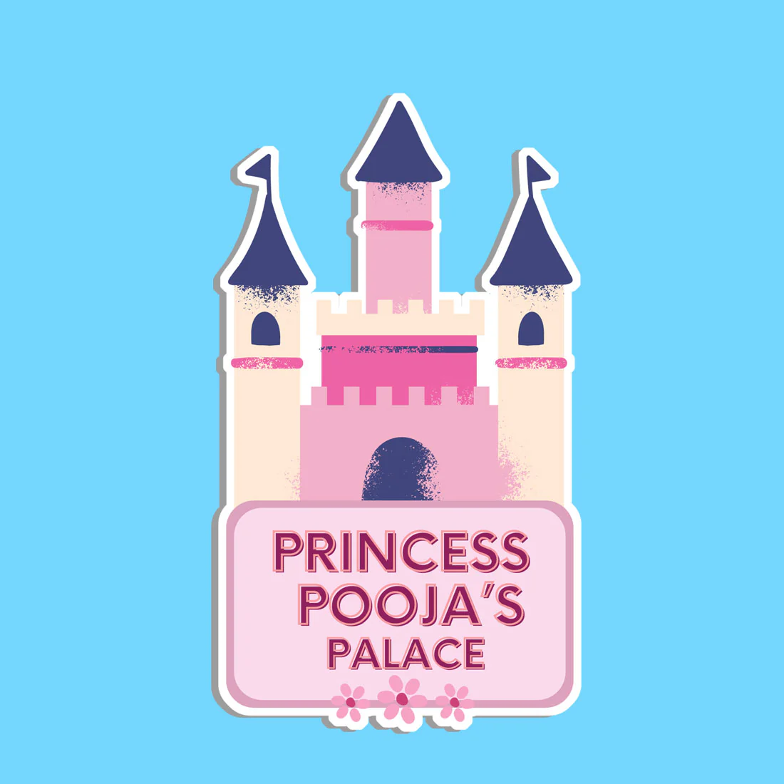 Room Name Sign For Girls Personaized Kids Name Board- Princess - Image 2