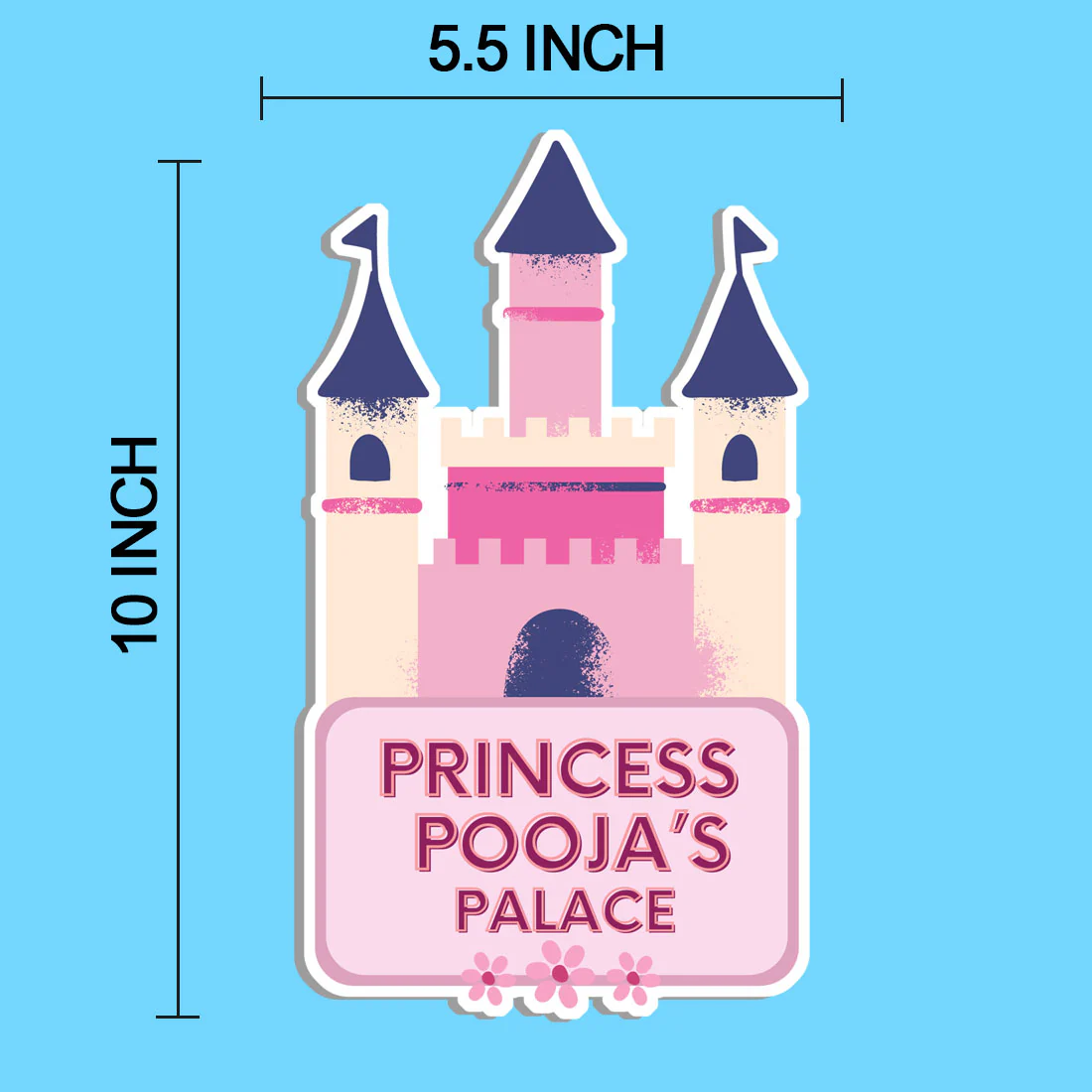 Room Name Sign For Girls Personaized Kids Name Board- Princess - Image 3