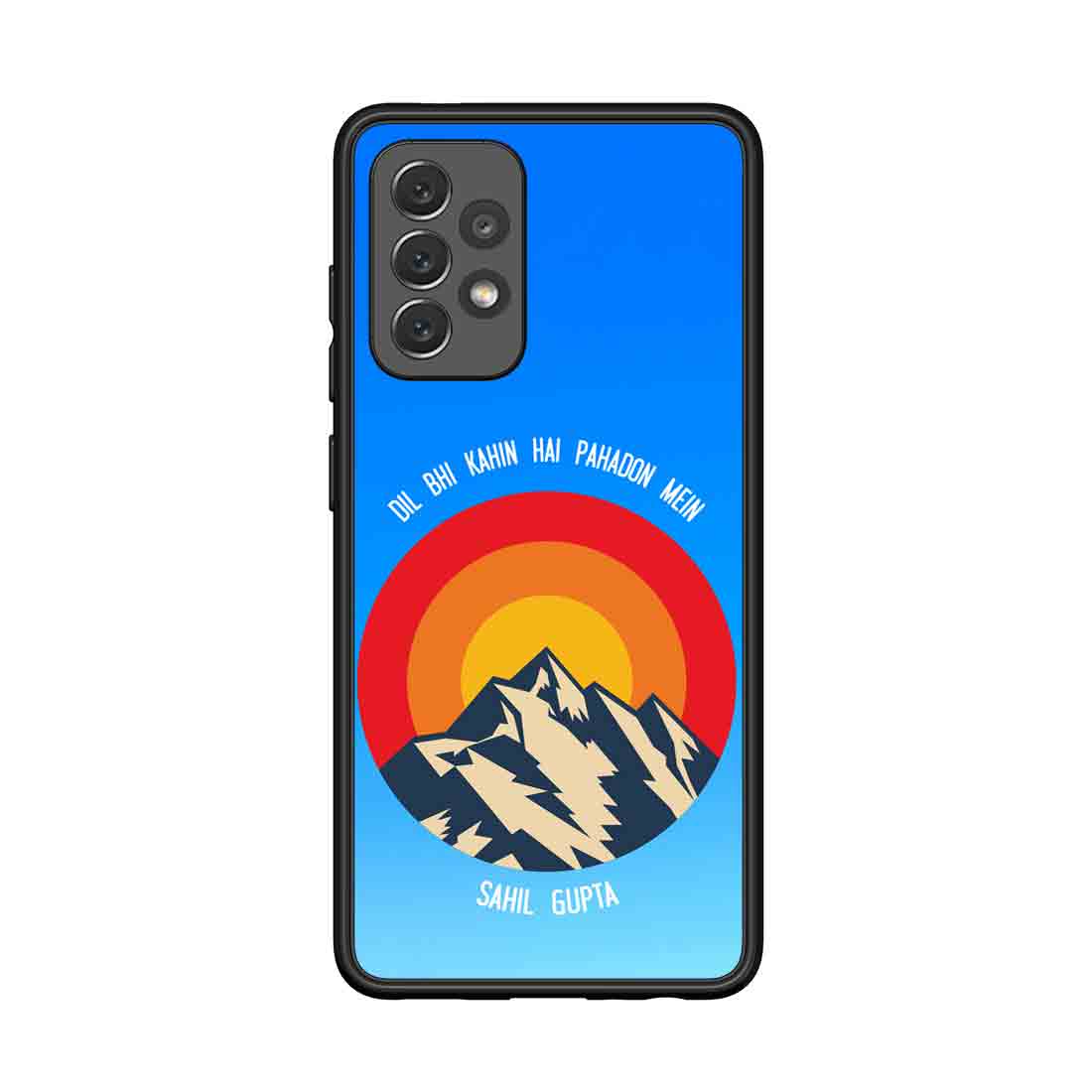 Samsung A72 Back Cover Personalized Samsung Phone Cases with Name- Adventure Mountains - Image 2
