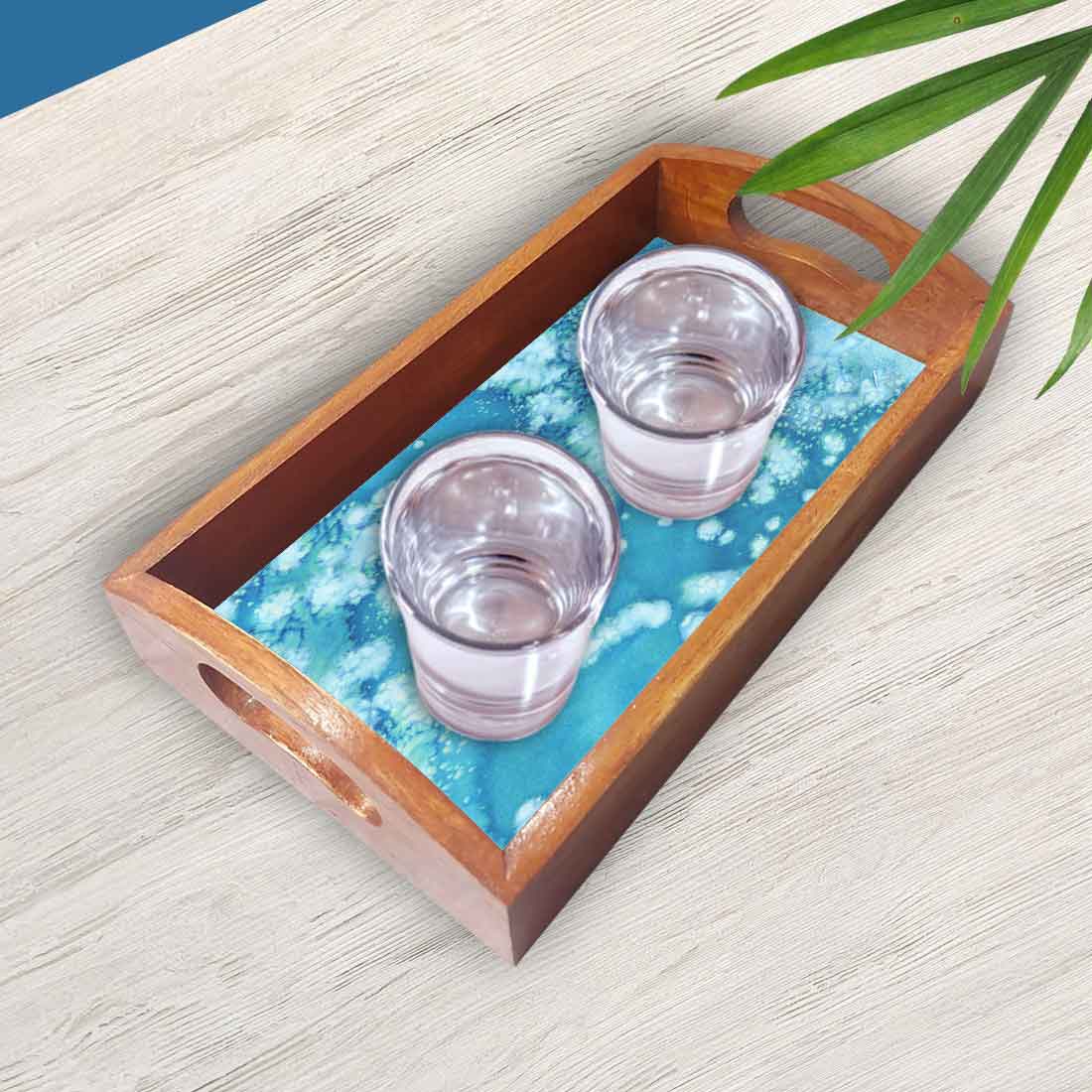 Wooden Designer Serving Trays for Serving Snacks Breakfast Set of 3 - Image 3