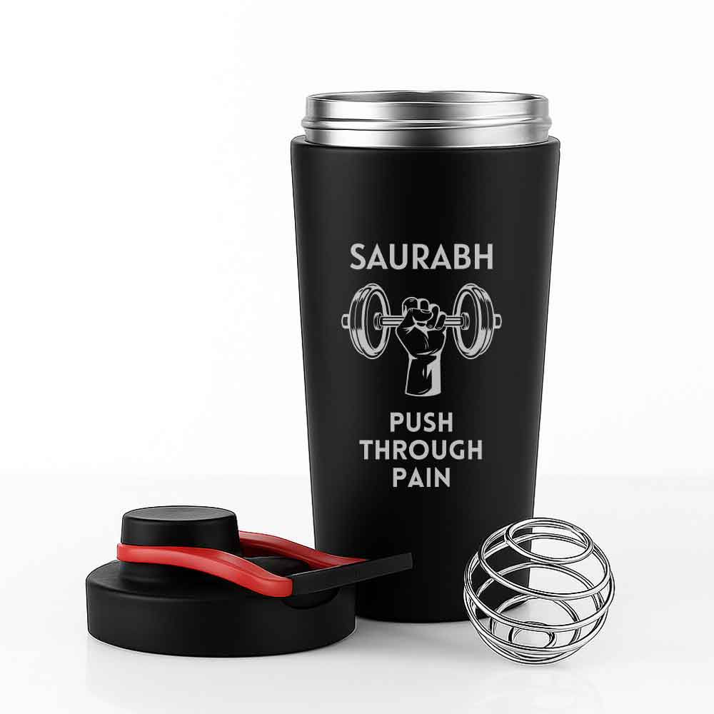 Custom Shaker Bottle for Protein Mixer Sippers Gym Workouts with Whisk Ball - Image 3