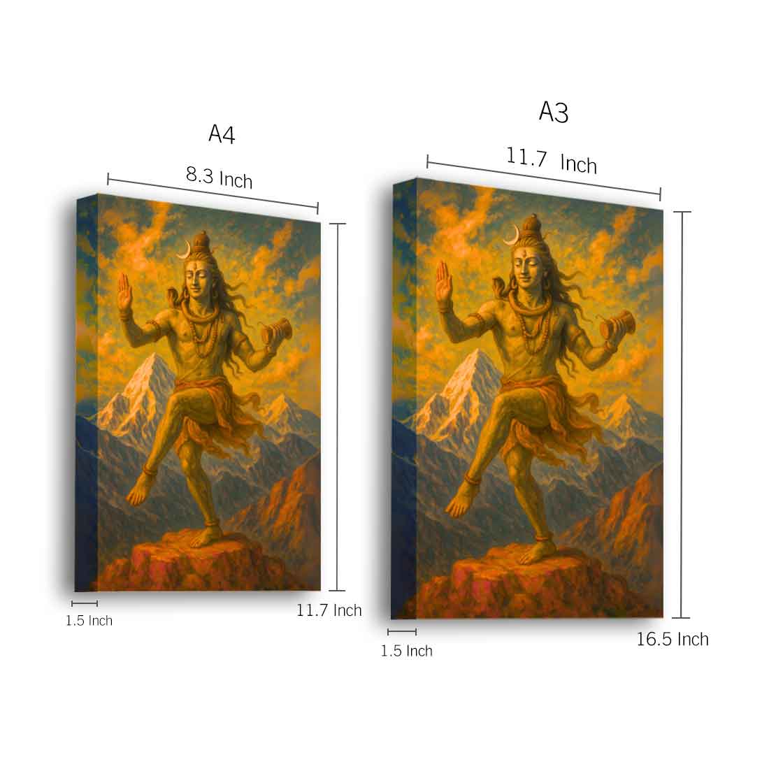 Shiv Photo Frame with LED Lighting, HD Print – Premium Wall Art Décor for Pooja Room & Gifting - Image 3