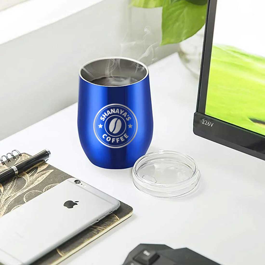 Customized Small Coffee Tumbler for Travelling with Name Engraved Design (350 ML) - Coffee - Image 28