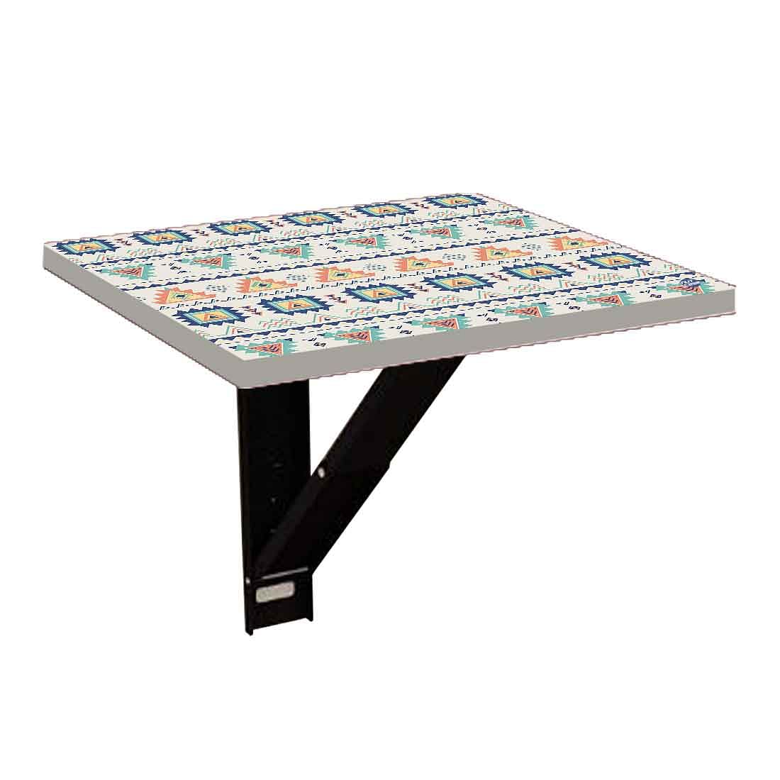 Simple Wall Mounted side Table - Aztec Grey Pattern - Image 6