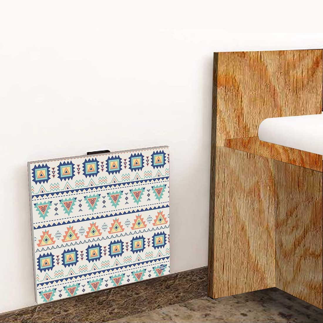 Simple Wall Mounted side Table - Aztec Grey Pattern - Image 8