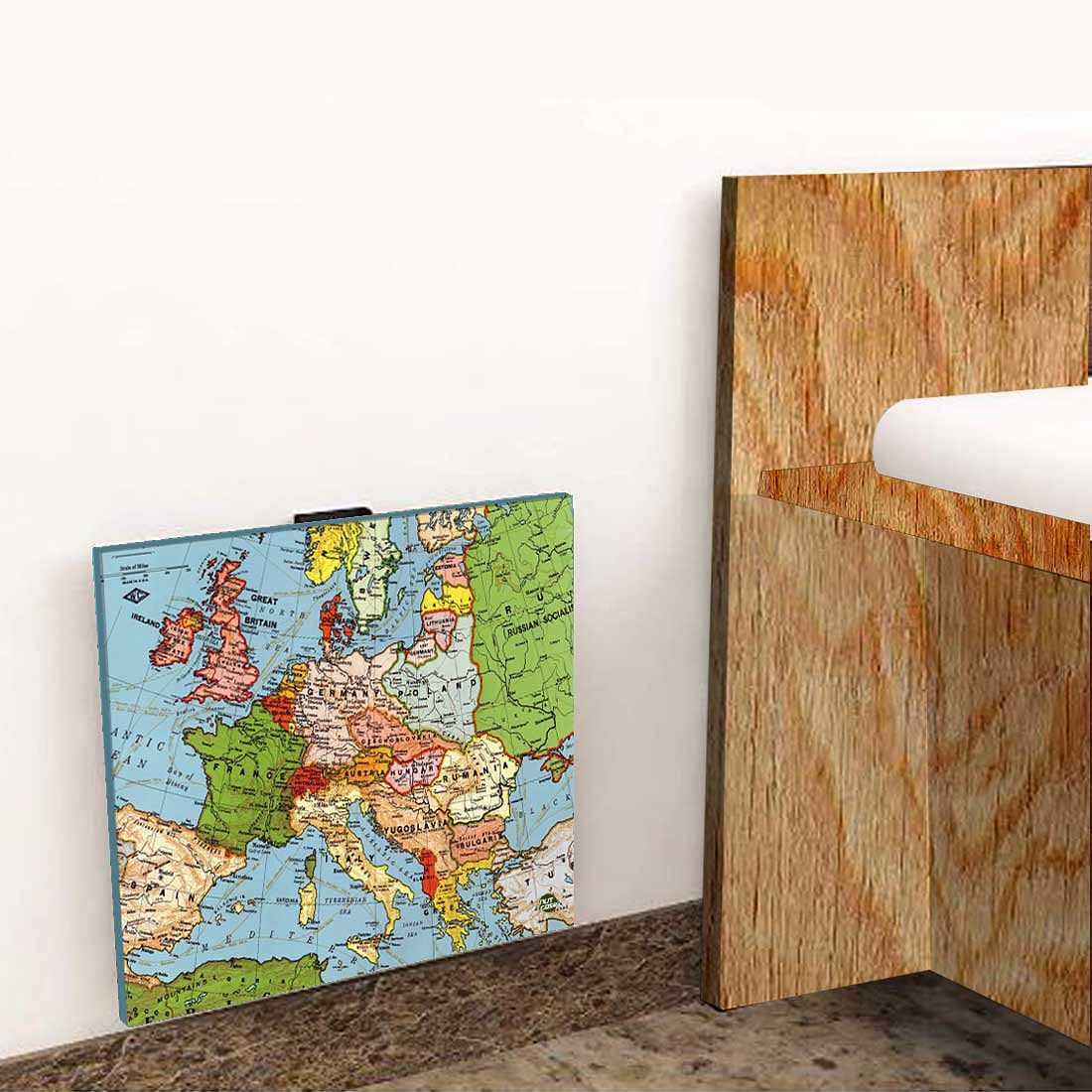 Fold Down Table Wall Mounted with Desk - World Map - Image 8