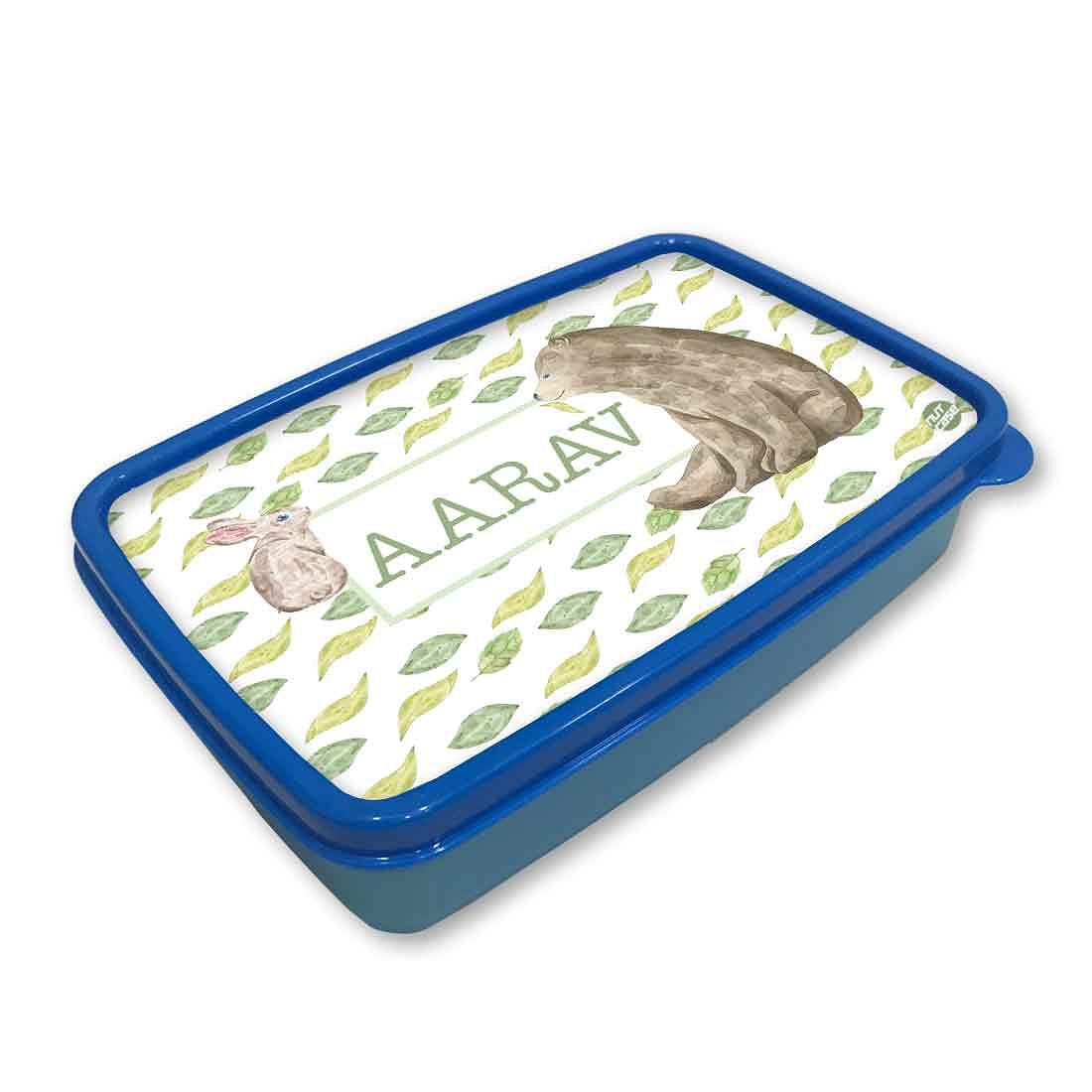 Personalized Snack Box for Kids Plastic Lunch Box for Boys -Forest Wonderland - Image 2