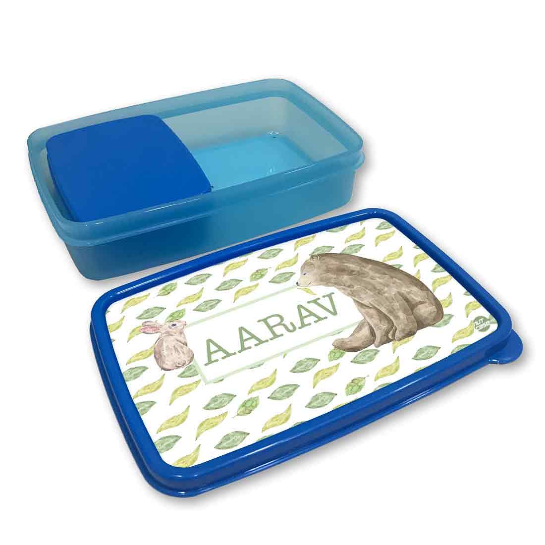 Personalized Snack Box for Kids Plastic Lunch Box for Boys -Forest Wonderland - Image 3