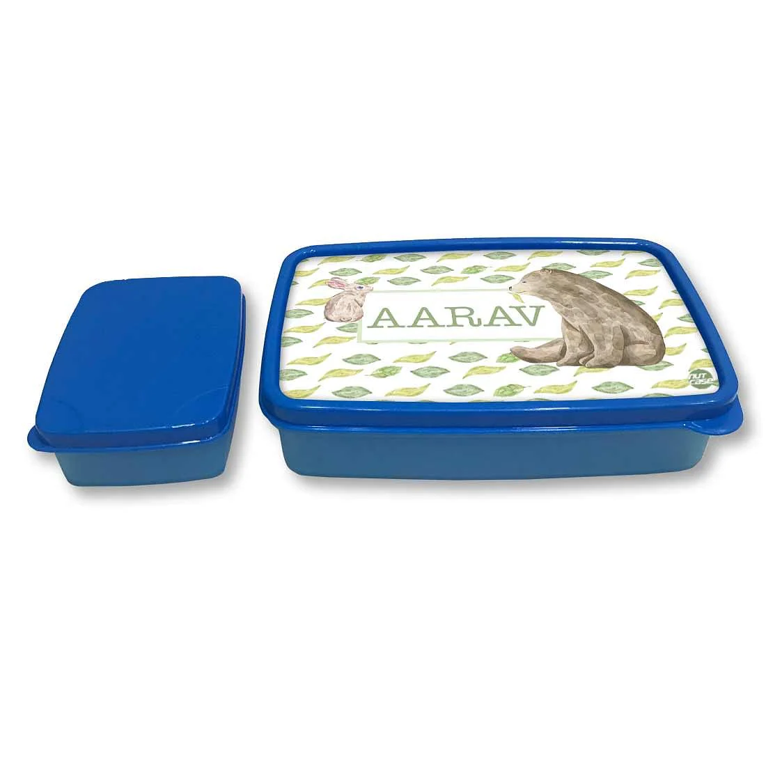 Personalized Snack Box for Kids Plastic Lunch Box for Boys -Forest Wonderland - Image 4