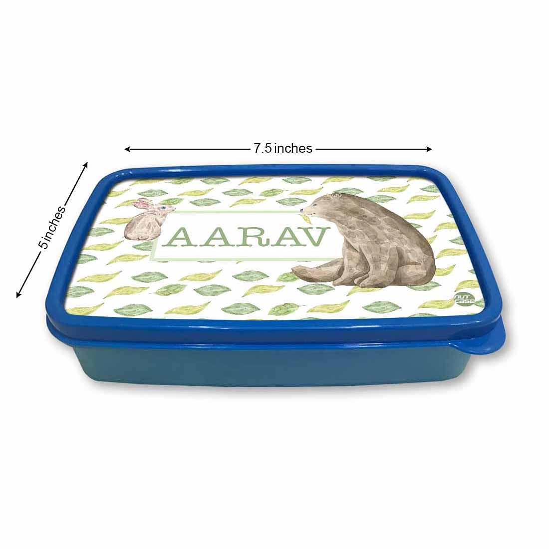 Personalized Snack Box for Kids Plastic Lunch Box for Boys -Forest Wonderland - Image 5