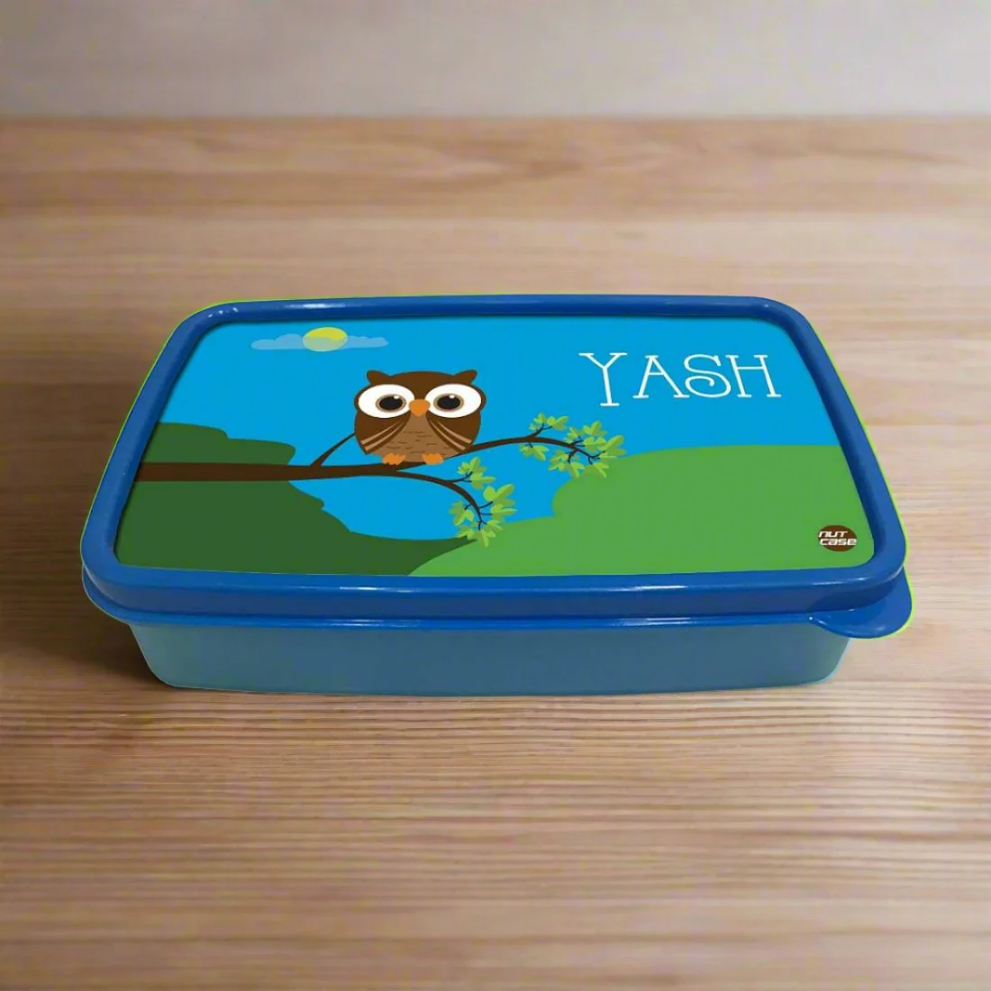 Personalized Snack Box for Kids Plastic Lunch Box for Boys -Owl
