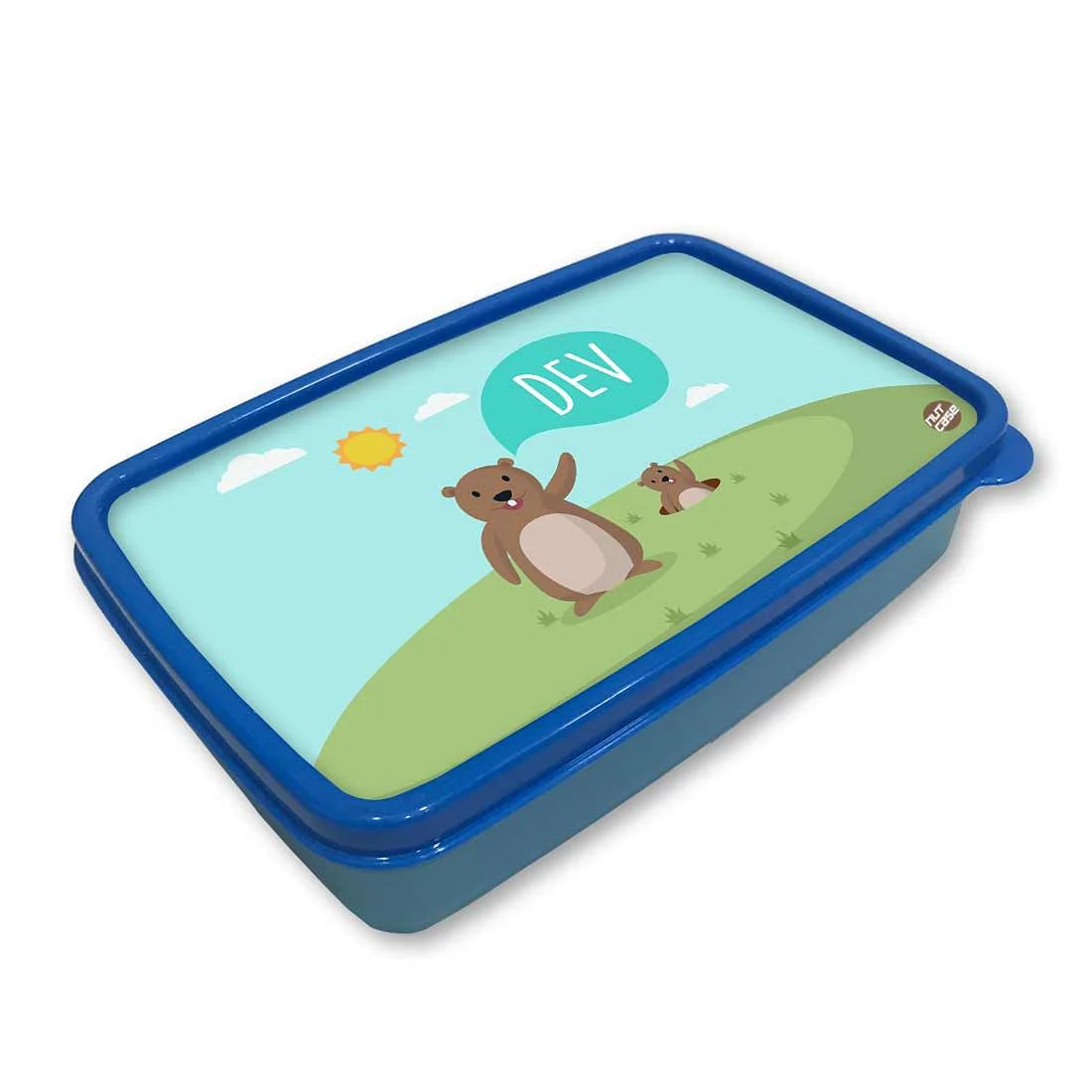 Personalized Snack Box for Kids Plastic Lunch Box for Boys -Small Bear - Image 2