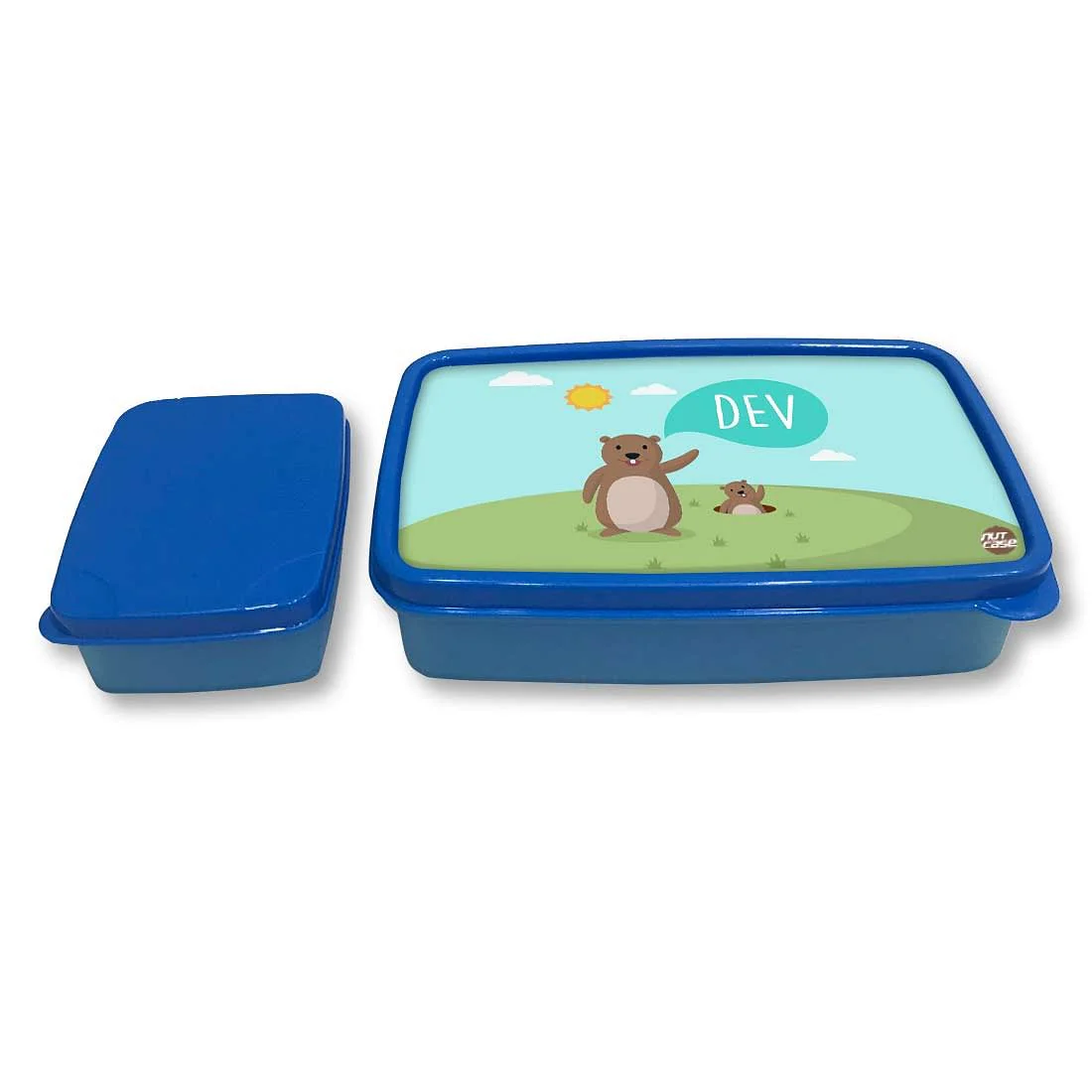 Personalized Snack Box for Kids Plastic Lunch Box for Boys -Small Bear - Image 4