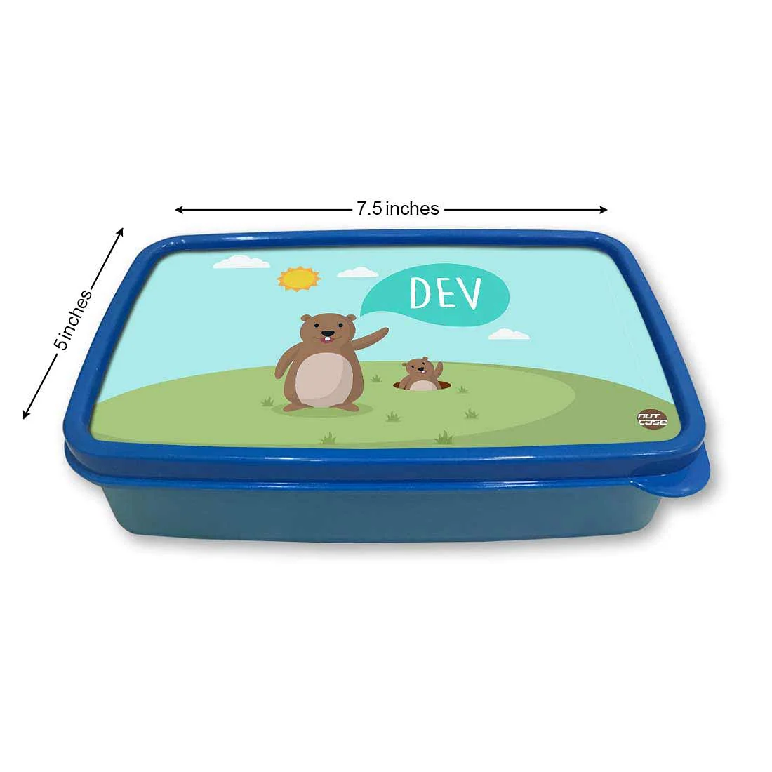 Personalized Snack Box for Kids Plastic Lunch Box for Boys -Small Bear - Image 5