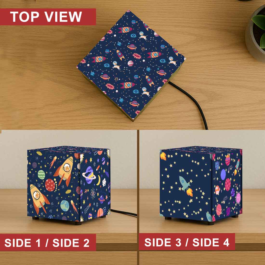 Space Rocket Children's Bedroom Lamp – Fun Galaxy Theme Night Light for Kids - Image 4