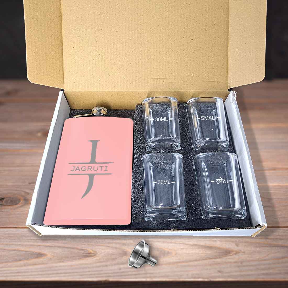 Stainless Steel Alcohol Flask for Women - Personalized 8oz Pink Hip Flask - Image 15