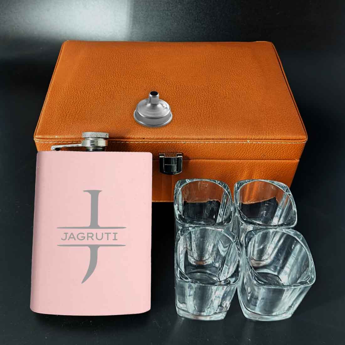 Stainless Steel Alcohol Flask for Women - Personalized 8oz Pink Hip Flask - Image 17