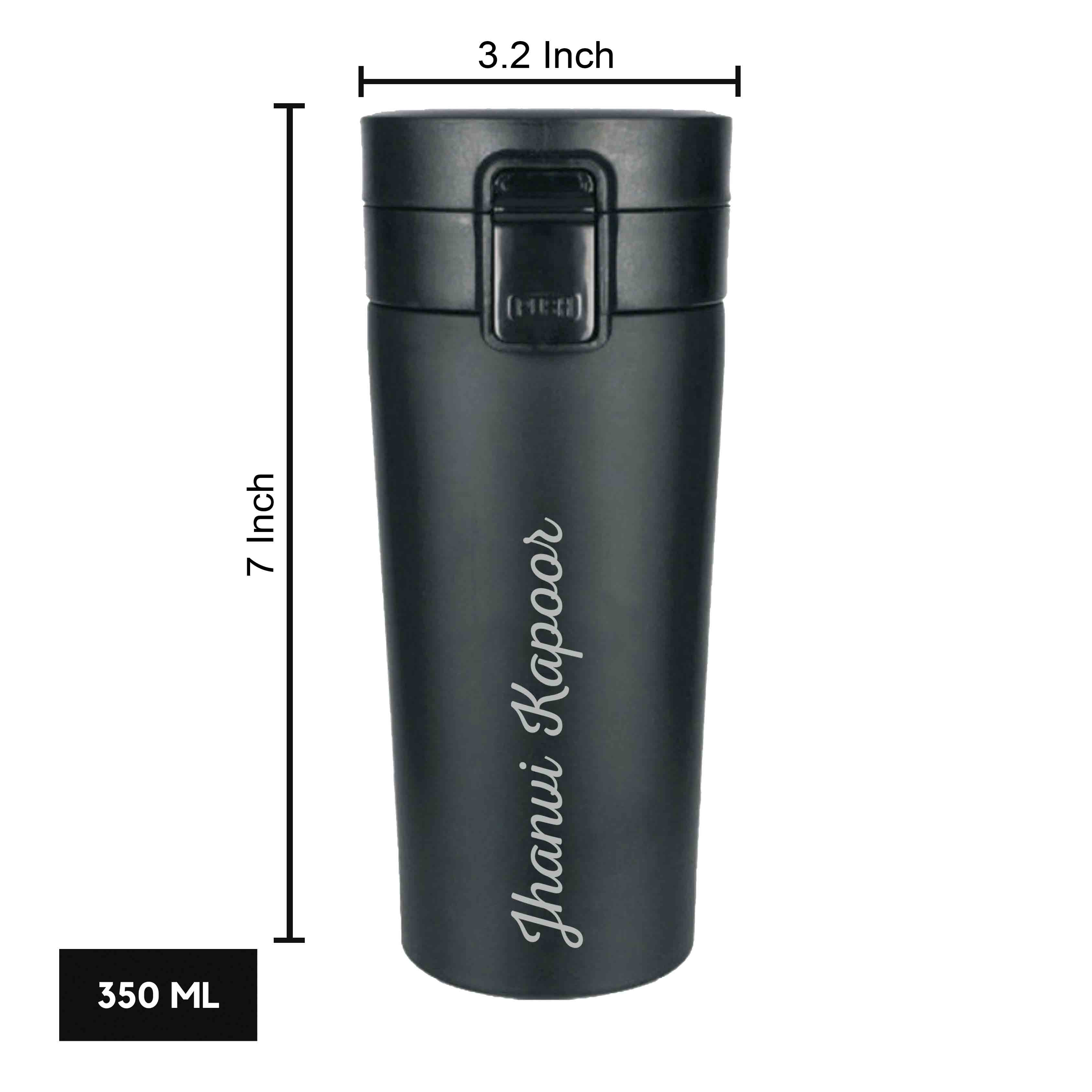 Engraved Personalized Stainless Steel Coffee Tumbler with Lid for Office Travel College - Add Name - Image 7