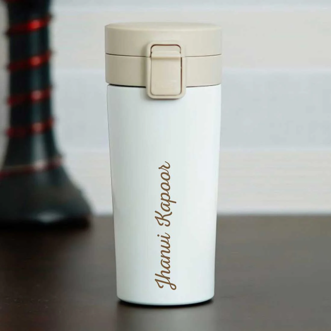 Engraved Personalized Stainless Steel Coffee Tumbler with Lid for Office Travel College - Add Name - Image 9