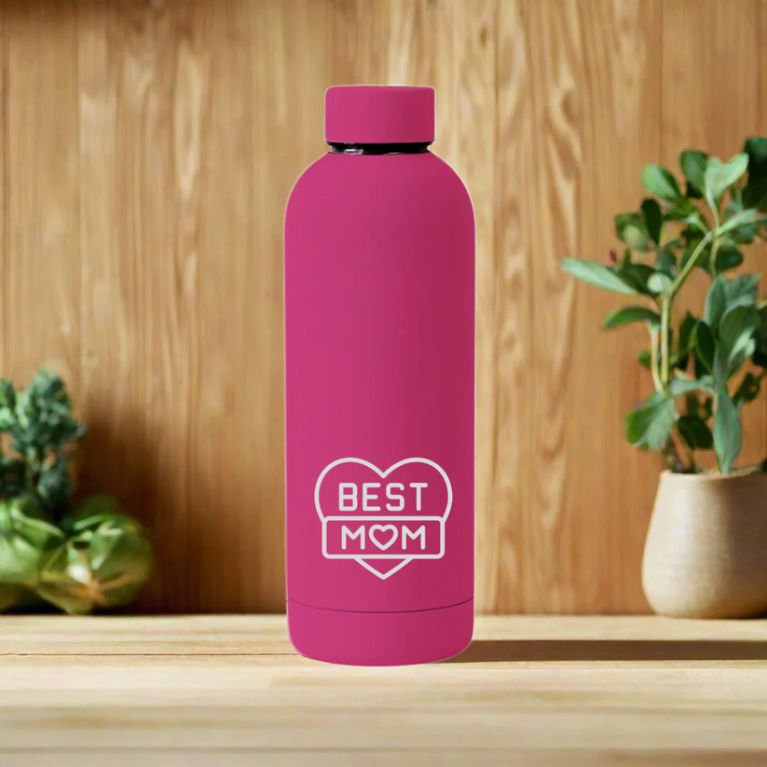 Nutcase Stainless Steel Water Bottle Double Insulated 500ml Bottles for Mom - BPA Free, Leakproof- Best Mom - Image 3