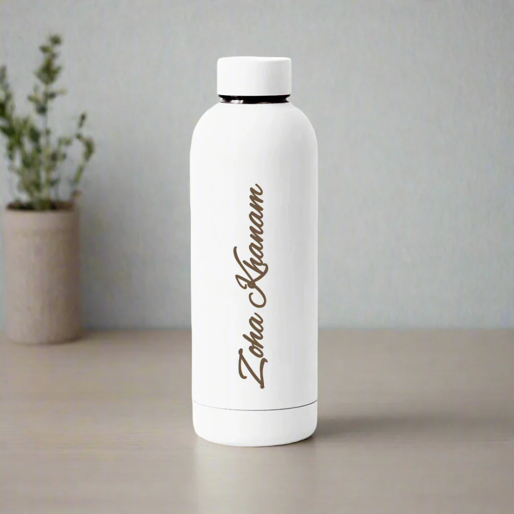Stainless Steel Water Bottle with Names 500ml Double Insulated Bottles for Office Home Travel- BPA Free, Leakproof - Image 24