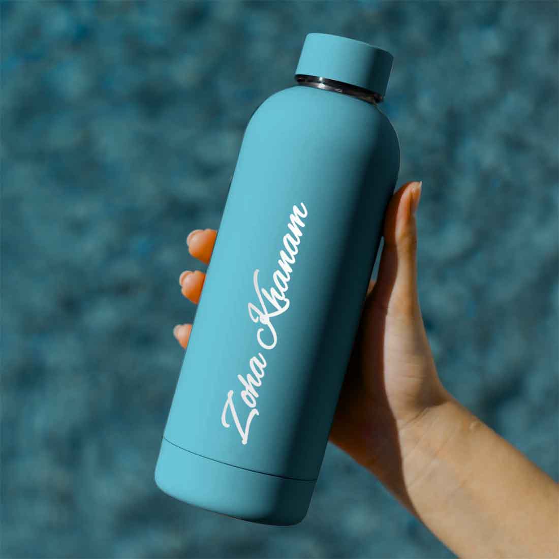 Stainless Steel Water Bottle with Names 500ml Double Insulated Bottles for Office Home Travel- BPA Free, Leakproof - Image 4
