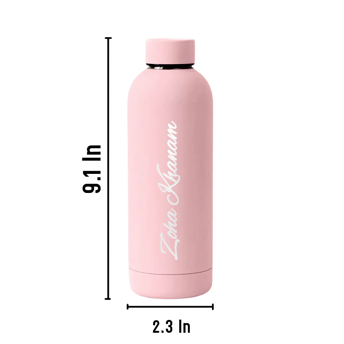 Stainless Steel Water Bottle with Names 500ml Double Insulated Bottles for Office Home Travel- BPA Free, Leakproof - Image 69