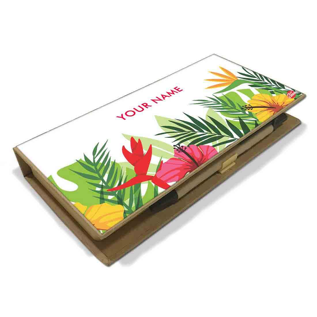Personalized Stationary Kit for Girls Add Name- Leaves - Image 3