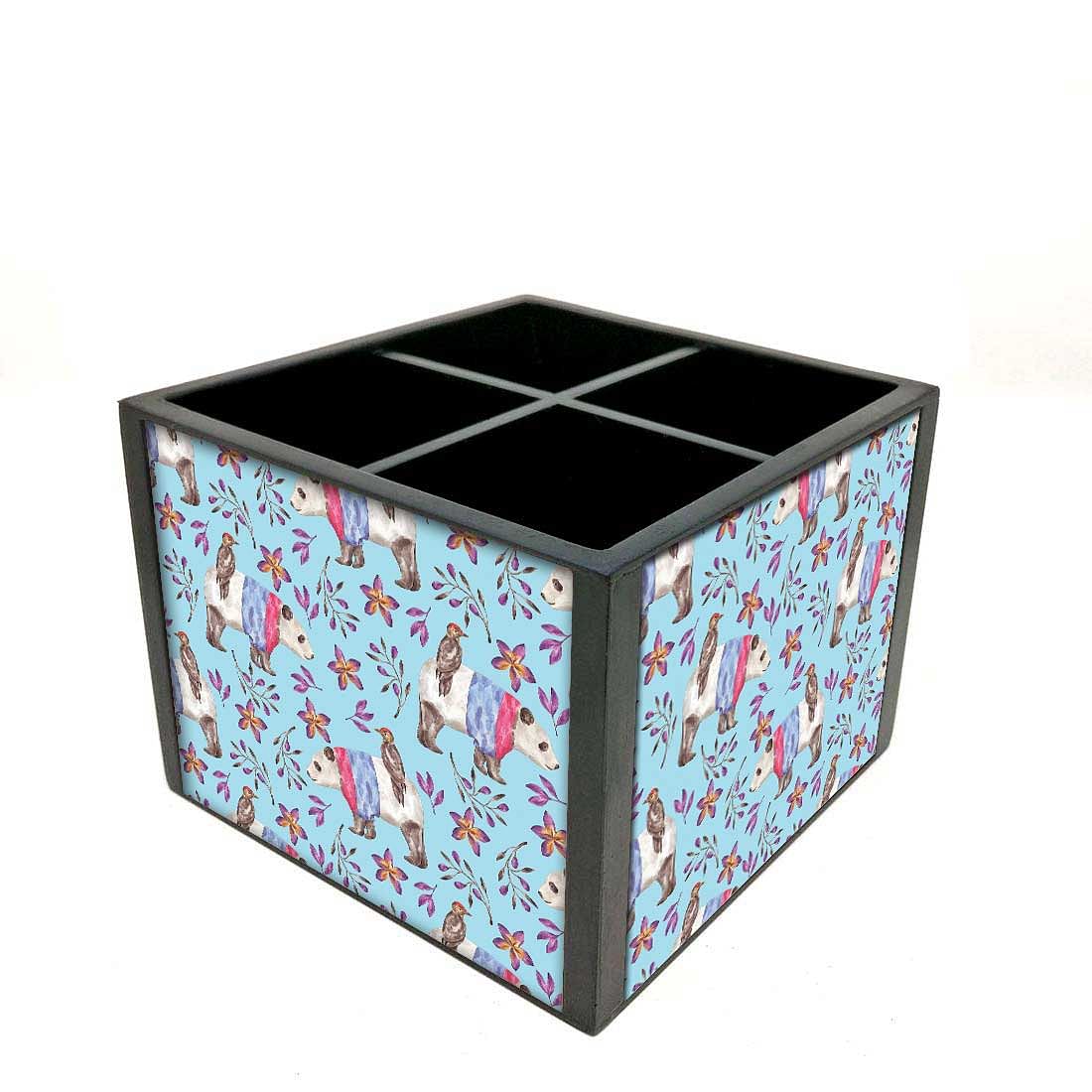 Desk Organizer For Stationery - Bird & Panda