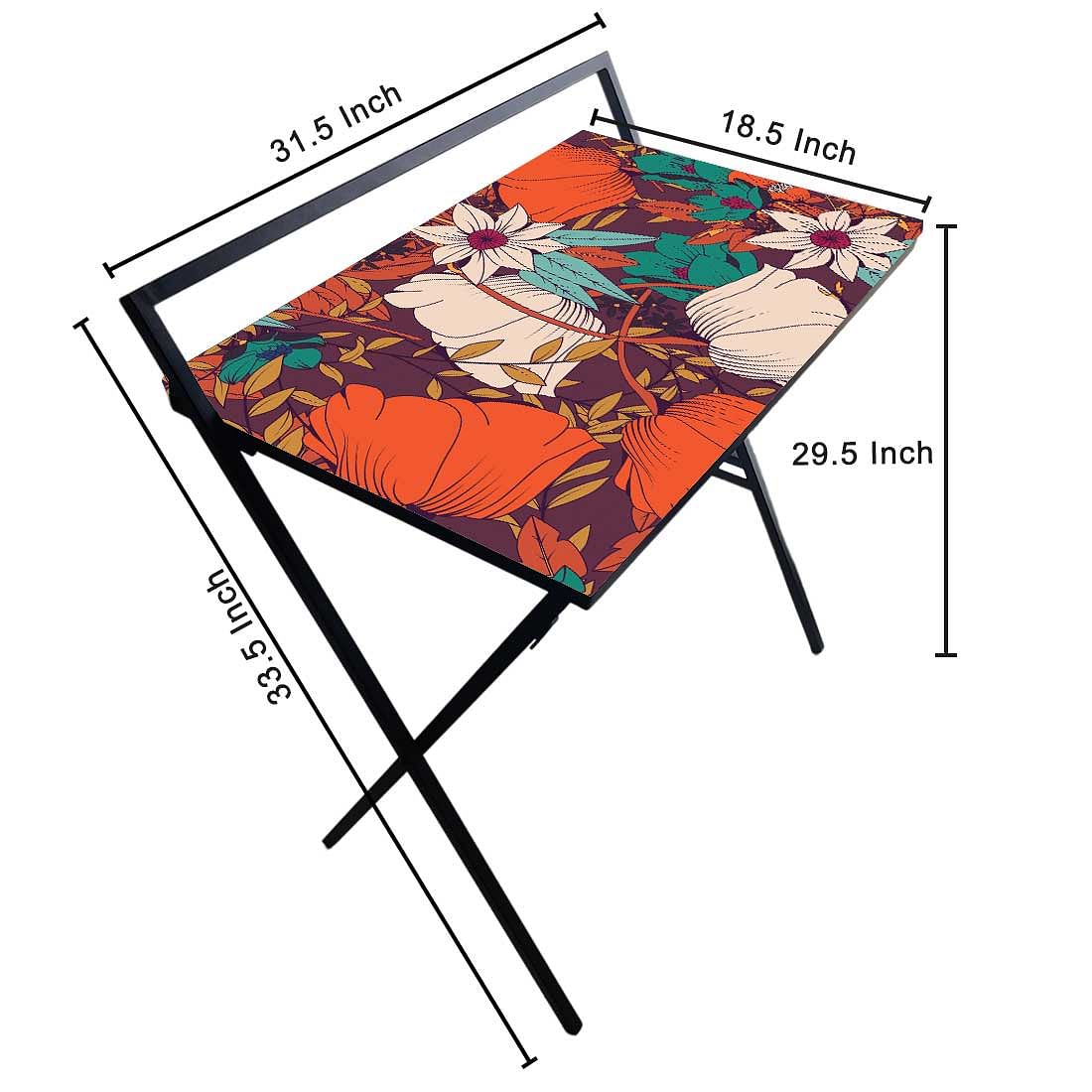 Foldable Work from Home Table for Study Writing Desk - Elegance Autumn - Image 3