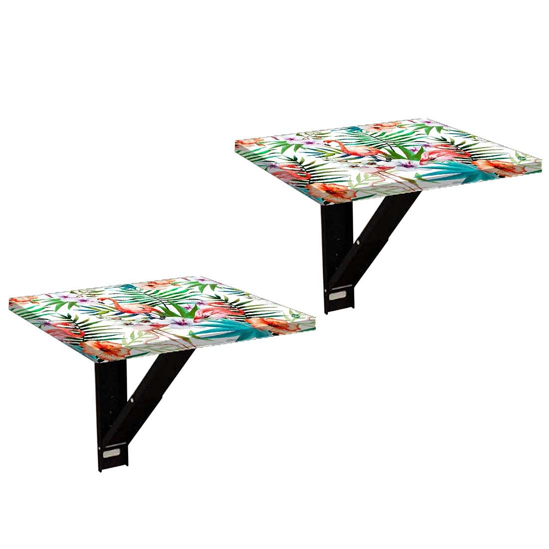 Wall Hanging Bedside Table For Bedroom - Leaves and Swan - Image 2