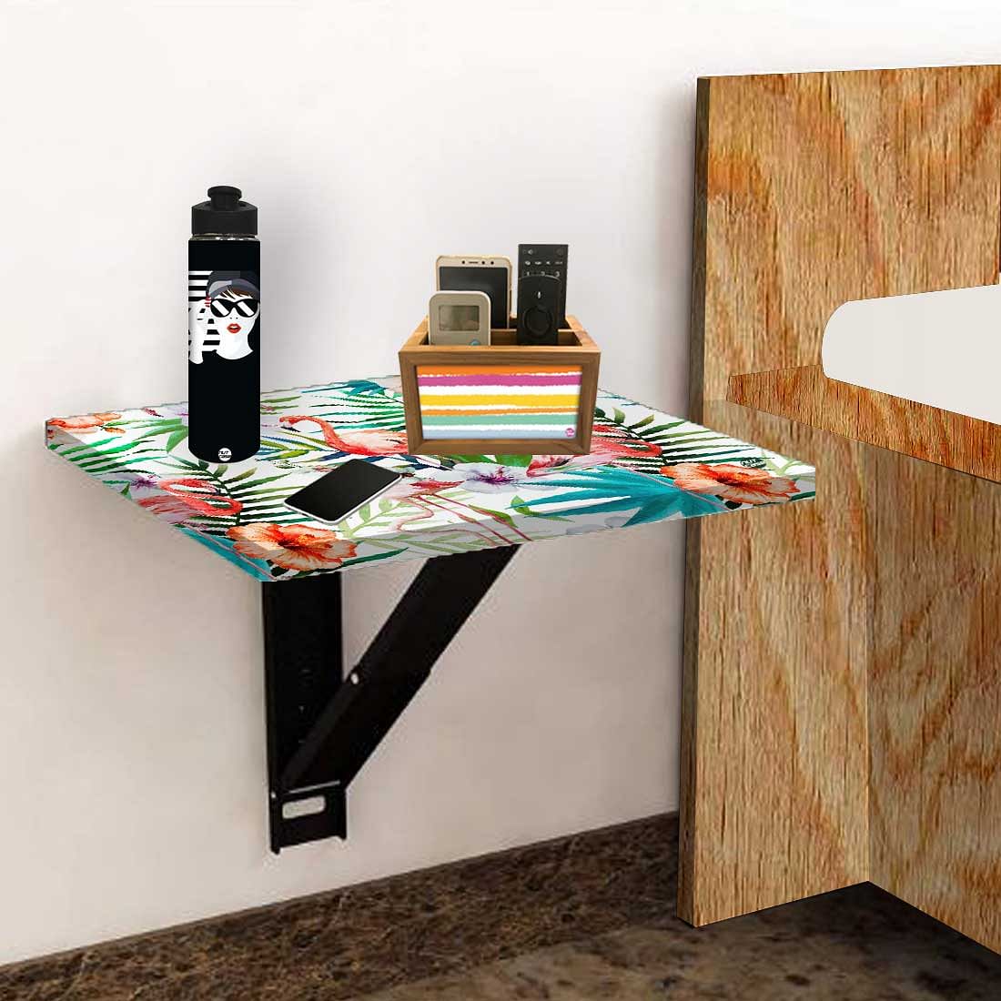 Wall Hanging Bedside Table For Bedroom - Leaves and Swan - Image 5