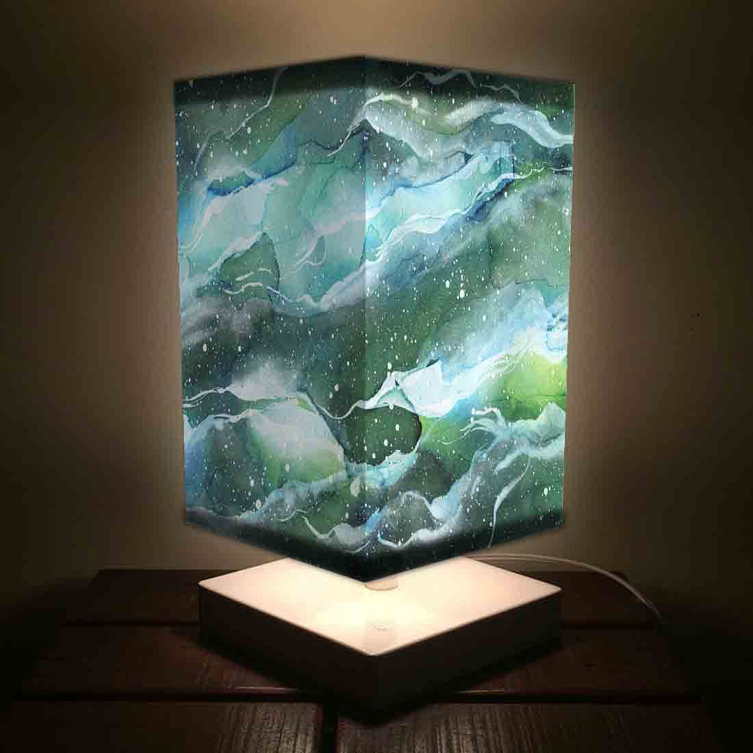 Watercolor Metal Table Lamp Light for Living Room