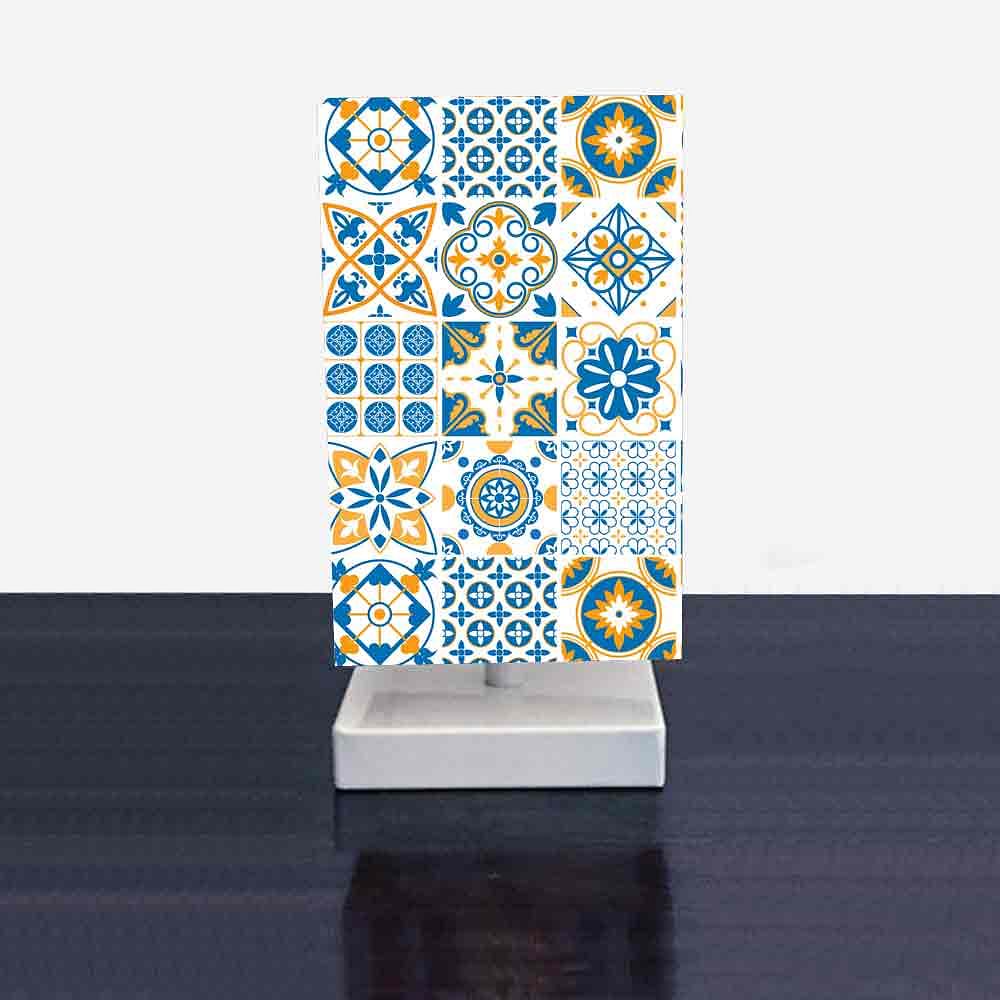 Small Bedside Table Lamps for Bedroom Living Room-Spanish Tiles - Image 2
